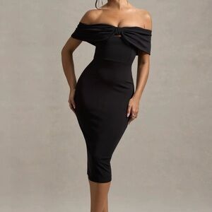 Elegant Black Off-Shoulder Dress